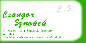 csongor sznopek business card